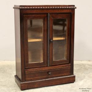 Antico modellino miniatura vetrina cristalliera in palissandro - Italia epoca '800